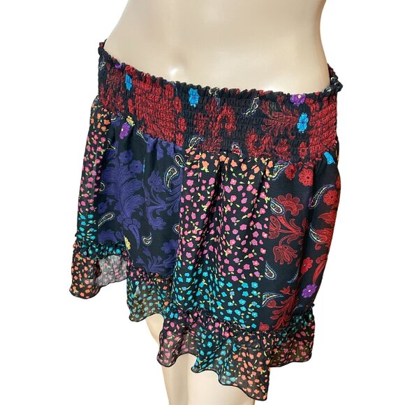 Twenty One Floral Flare Mini Skirt Size Medium - Picture 2 of 2